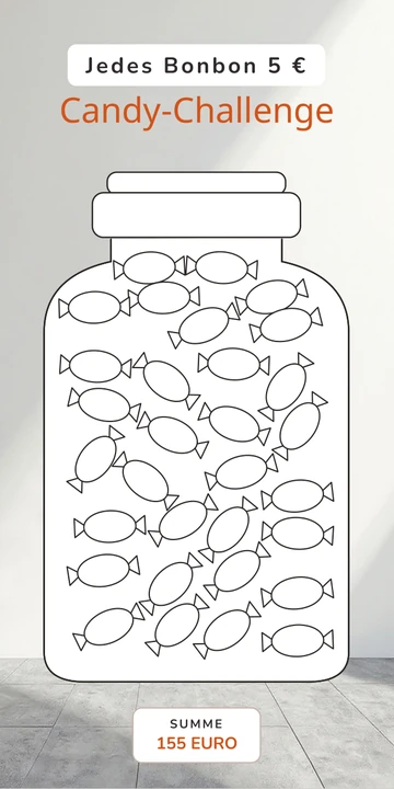 Candy Sparchallenge im Herren Beton Minimal Design