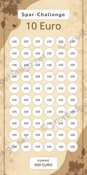 10 Euro Challenge im Herren Kraftpapier Design