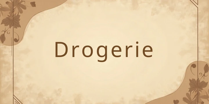 Deckblatt Drogerie im Herren Kraftpapier Design