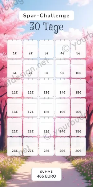 30 Tage Challenge im Kirschblüten Allee Design