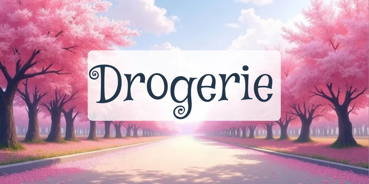 Deckblatt Drogerie im Kirschblüten Allee Design