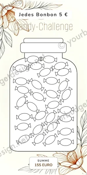 Candy Challenge im Line Art Design