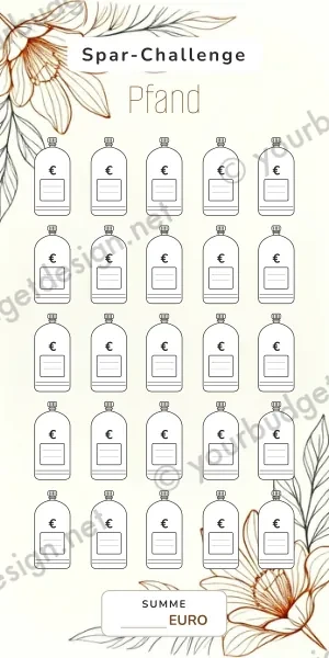 Pfand Challenge im Line Art Design