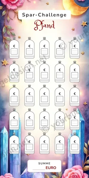 Pfand Challenge im Magie Kristalle Design