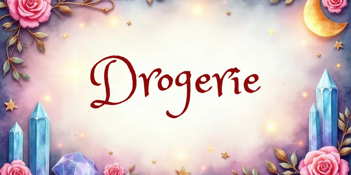 Deckblatt Drogerie im Magie Kristalle Design