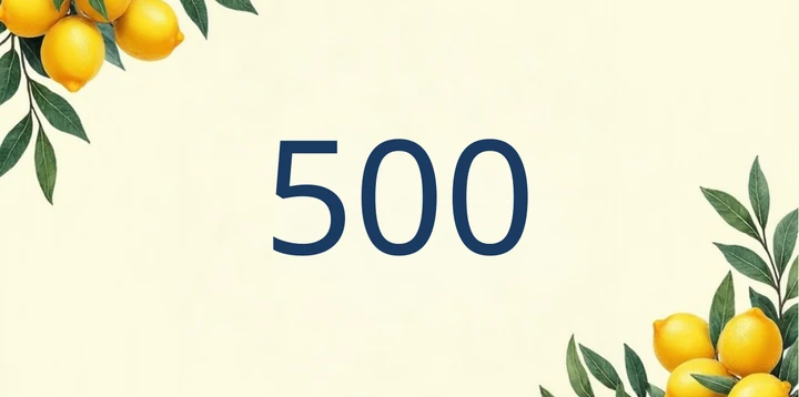 Platzhalterkarte 500 Euro im Mediterrane Zitronen Design