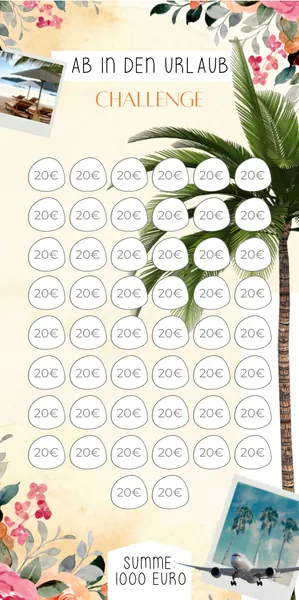 Ab in den Urlaub Challenge im Orange Flower Design
