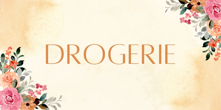 Deckblatt Drogerie im Orange Flower Design