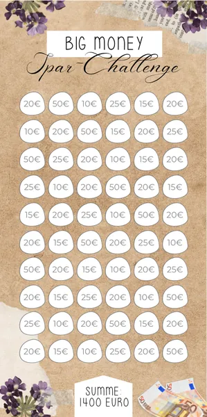 Big Money Challenge im Purple Paper Design