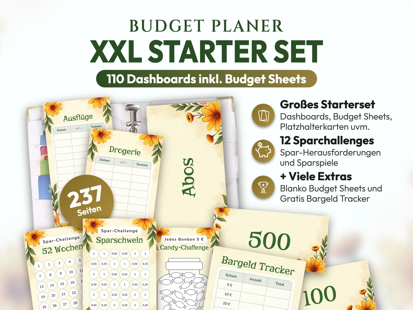 Budget Planer XXL Starter Set: Retro 70er