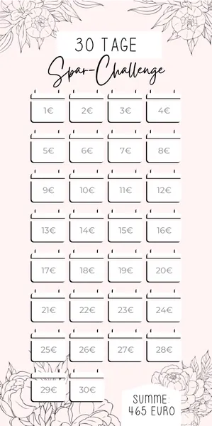 30 Tage Challenge im Rosa-Schwarz Design