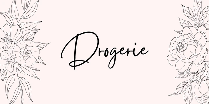 Deckblatt Drogerie im Rosa-Schwarz Design
