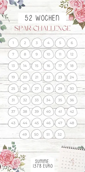 52 Wochen Challenge im Rosé Design