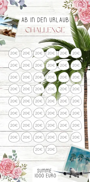 Ab in den Urlaub Challenge im Rosé Design