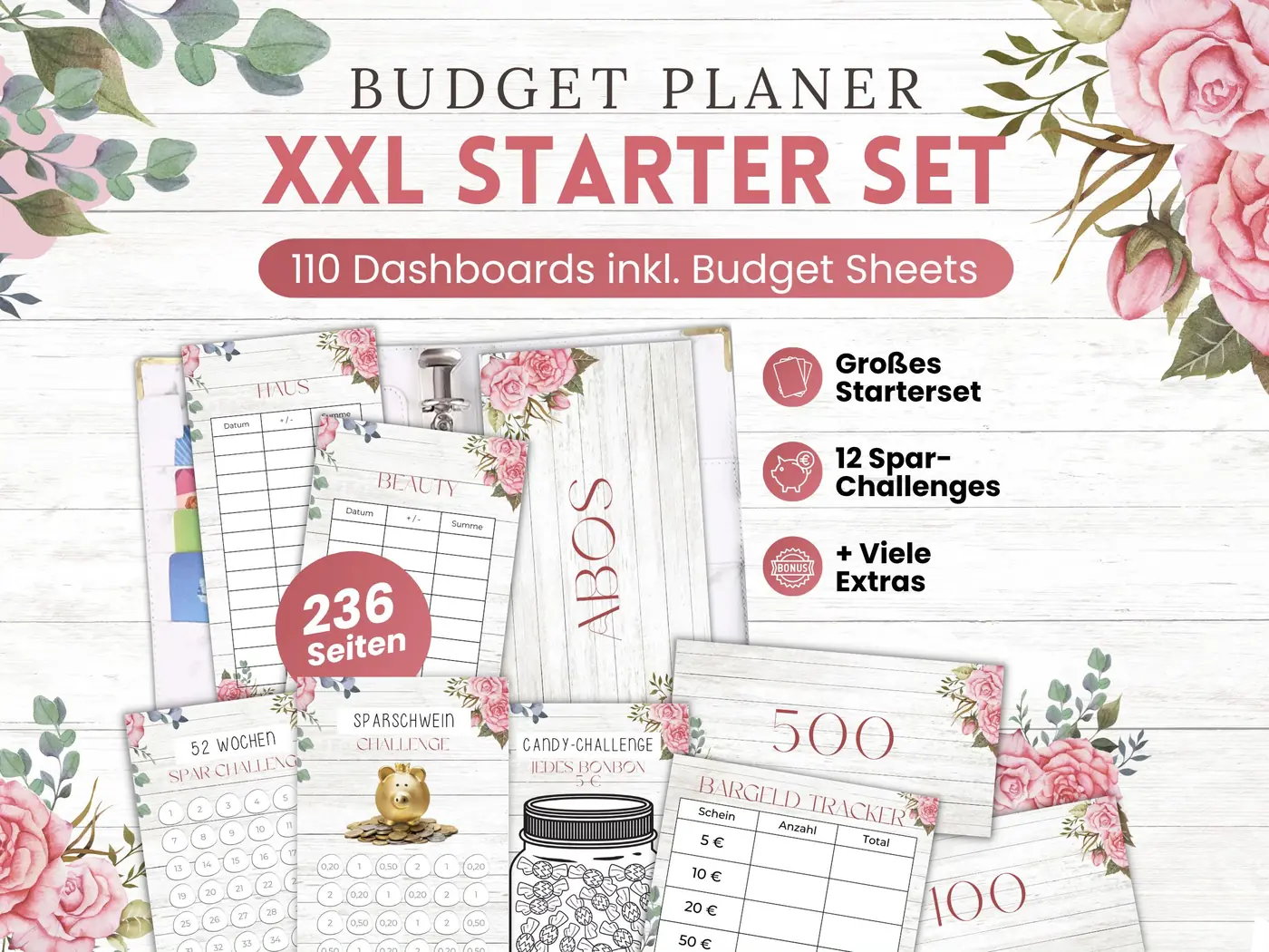 Budget Planer XXL Starter Set: Rosé