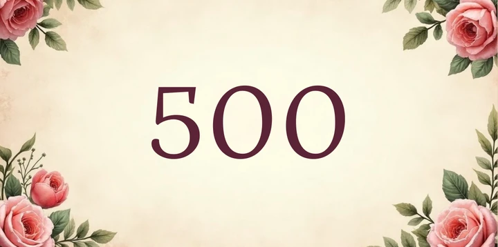 Platzhalterkarte 500 Euro im Rosen Vintage Design