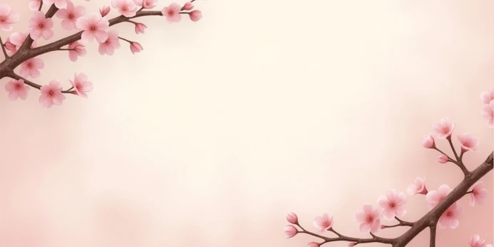 Blanko-Deckblatt im Sakura Japanisch Design