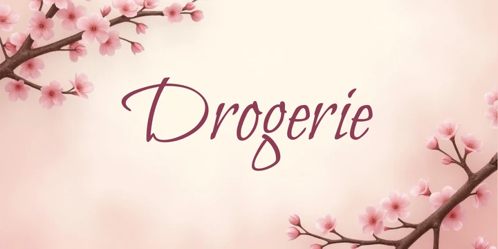 Deckblatt Drogerie im Sakura Japanisch Design