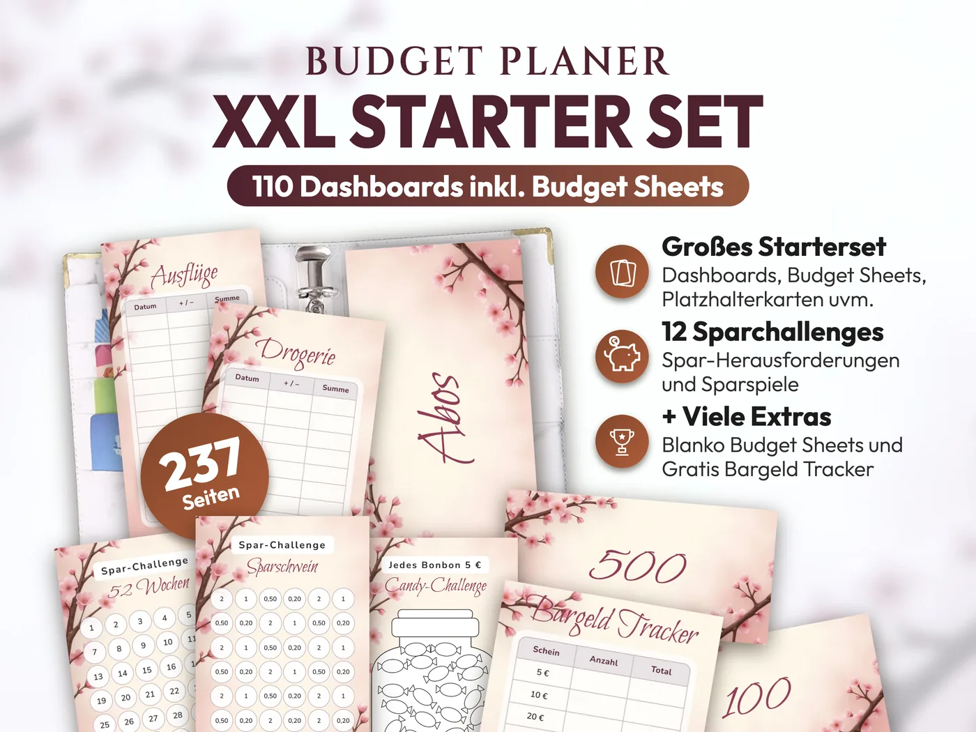 Budget Planer XXL Starter Set: Sakura Japanisch