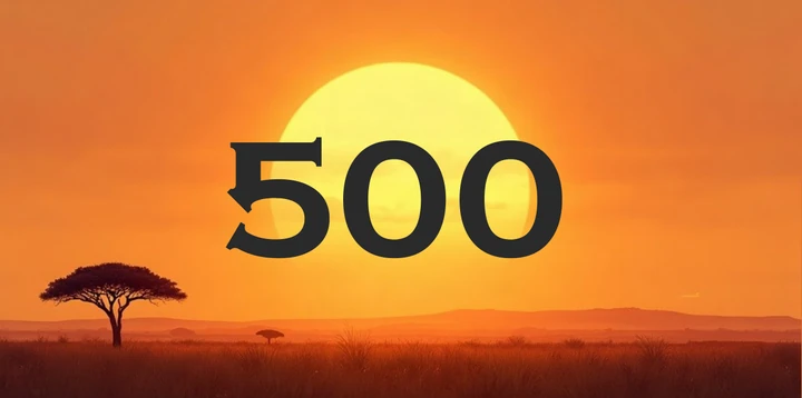 Platzhalterkarte 500 Euro im Savanne Akazie Design