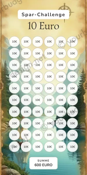 10 Euro Challenge im Schatzkarte Abenteuer Design