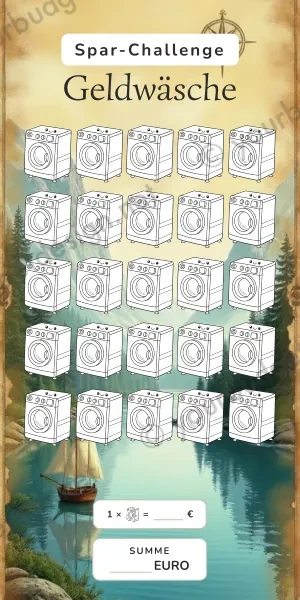 Geldwäsche Challenge im Schatzkarte Abenteuer Design