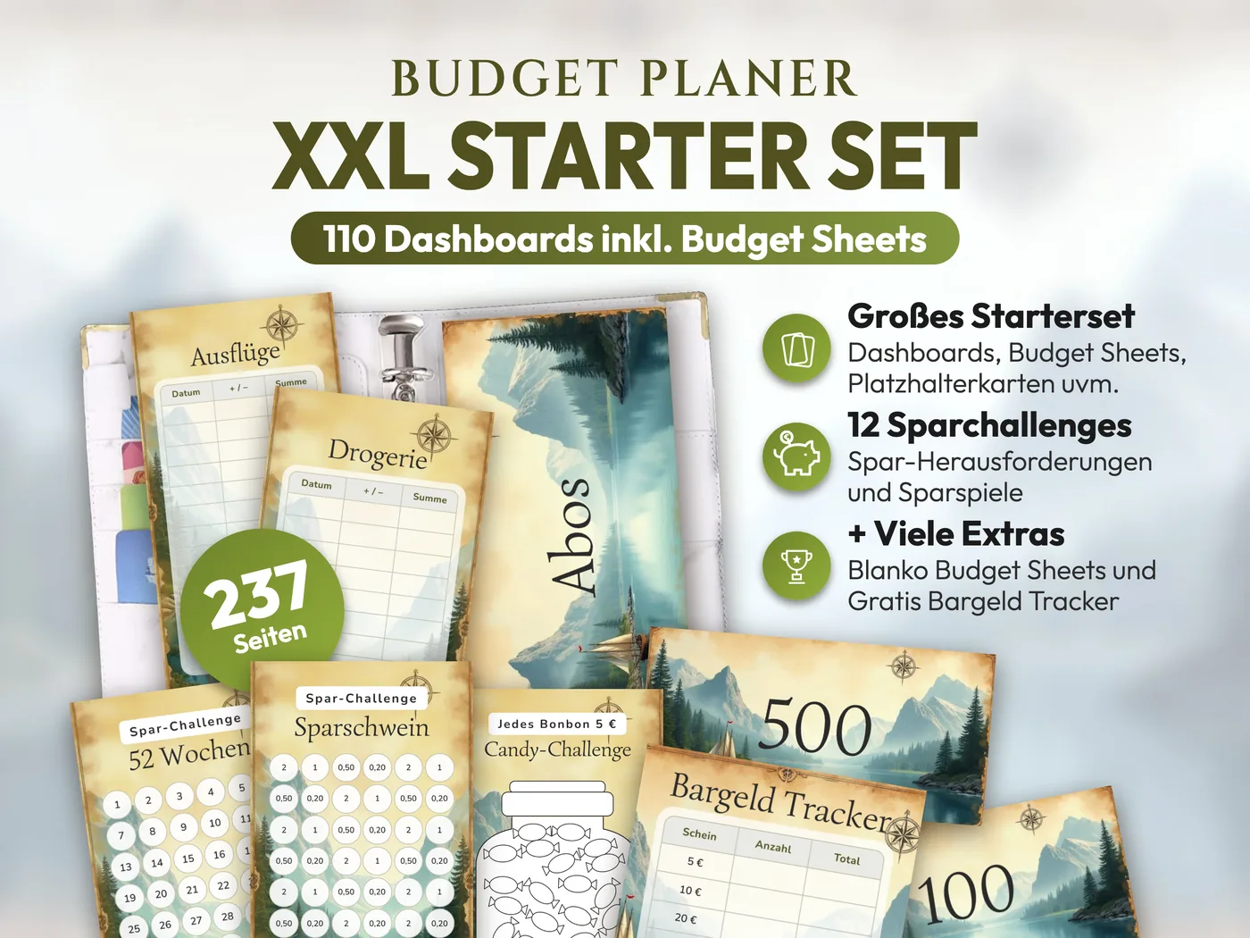 Budget Planer XXL Starter Set: Schatzkarte Abenteuer