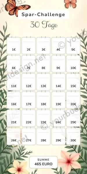 30 Tage Challenge im Schmetterlinge Botanik Design
