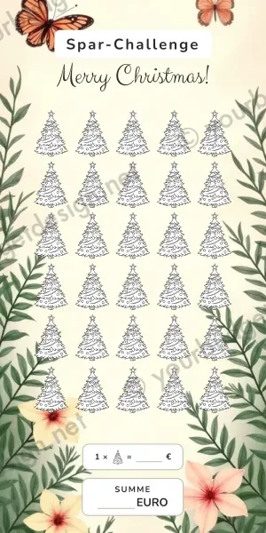 Christmas Challenge im Schmetterlinge Botanik Design