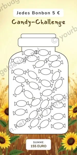 Candy Challenge im Sonnenblumen Design