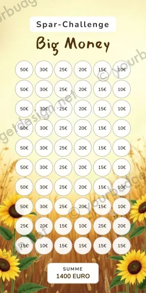 Big Money Challenge im Sonnenblumen Design