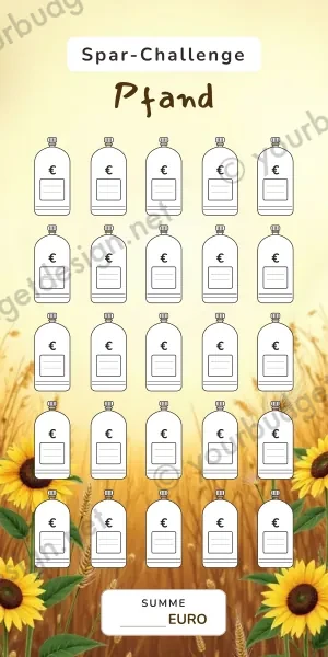 Pfand Challenge im Sonnenblumen Design