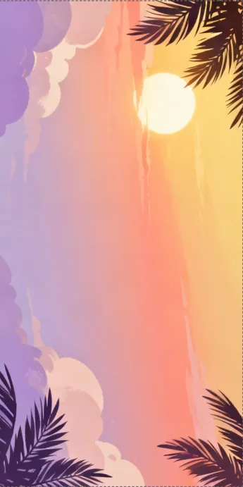 Blanko Budget Sheet im Sonnenuntergang Design