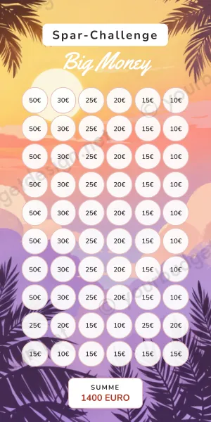 Big Money Challenge im Sonnenuntergang Design
