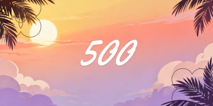 Platzhalterkarte 500 Euro im Sonnenuntergang Design