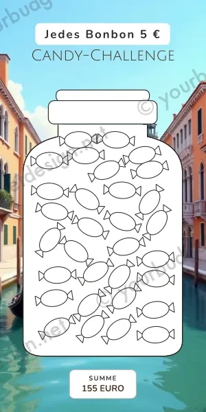 Candy Challenge im Venedig Kanal Design