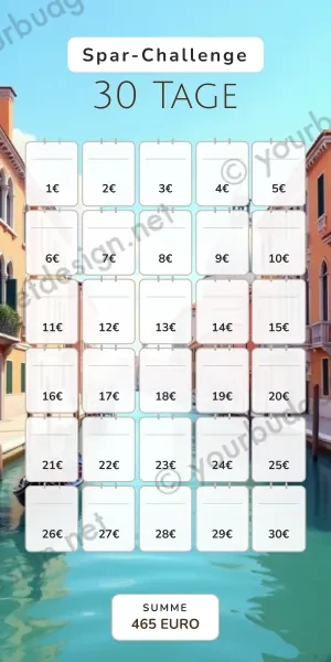 30 Tage Challenge im Venedig Kanal Design