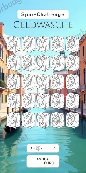Geldwäsche Challenge im Venedig Kanal Design