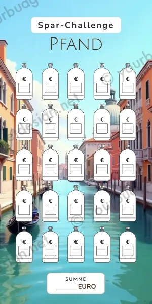 Pfand Challenge im Venedig Kanal Design