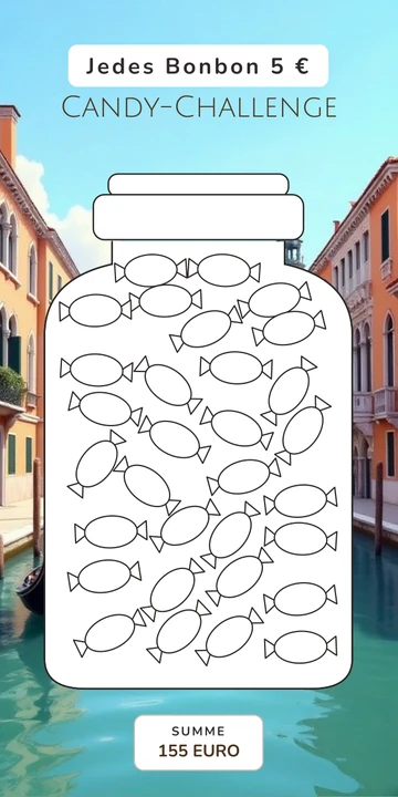 Candy Sparchallenge im Venedig Kanal Design