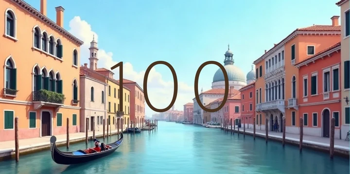 Platzhalterkarte 100 Euro im Venedig Kanal Design