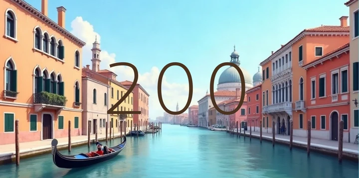 Platzhalterkarte 200 Euro im Venedig Kanal Design
