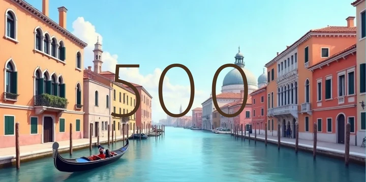 Platzhalterkarte 500 Euro im Venedig Kanal Design