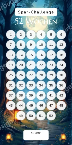 52 Wochen Challenge im Verwunschener Wald Nacht Design