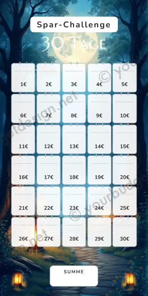 30 Tage Challenge im Verwunschener Wald Nacht Design