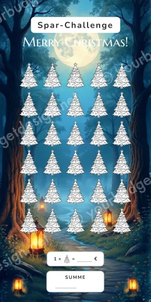 Christmas Challenge im Verwunschener Wald Nacht Design