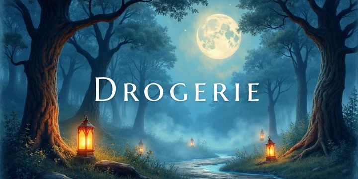 Deckblatt Drogerie im Verwunschener Wald Nacht Design
