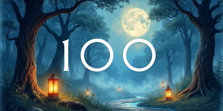 Platzhalterkarte 100 Euro im Verwunschener Wald Nacht Design