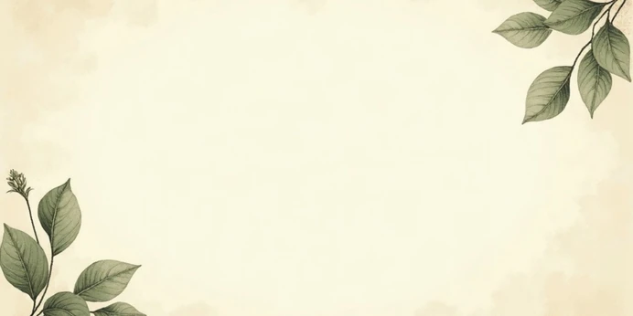 Blanko-Deckblatt im Vintage Botanik Sepia Design