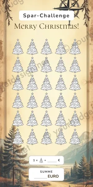 Christmas Challenge im Vintage Landkarte Design